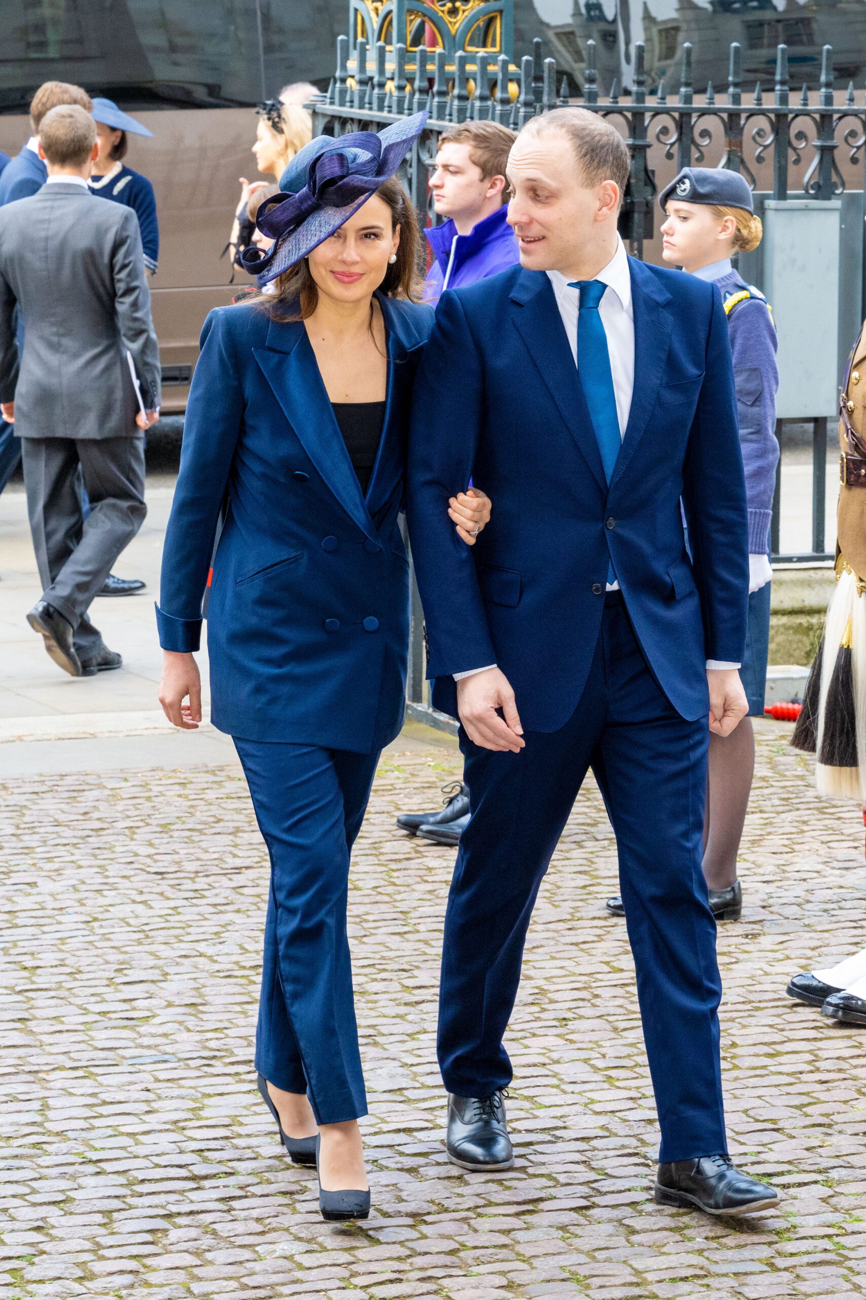 Sophie Winkleman and Lord Frederick Windsor linking arms