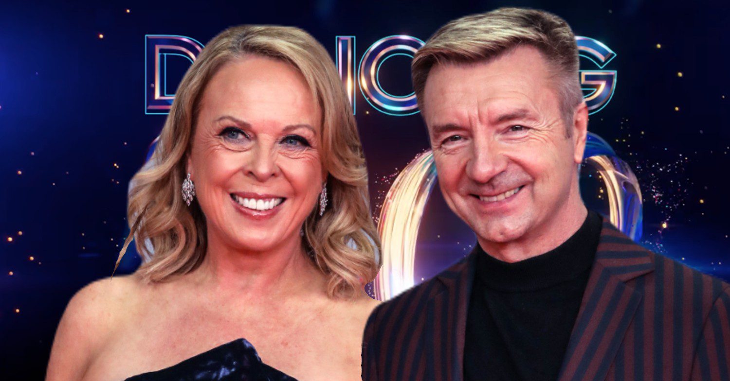 Dancing on Ice 2024 logo with Torvill and Dean smiling