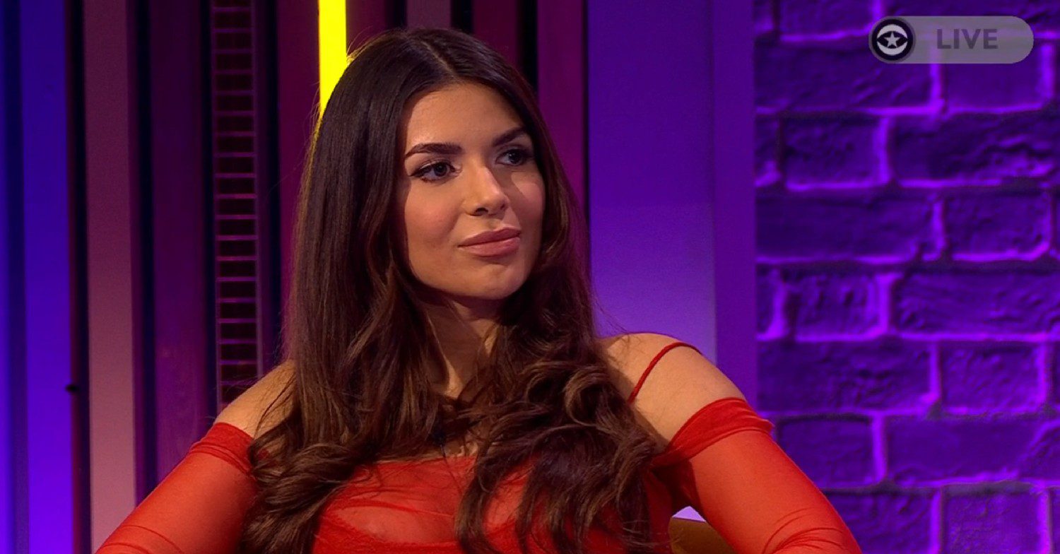 Ekin-Su looking fed up on Celebrity Big Brother Late and Live
