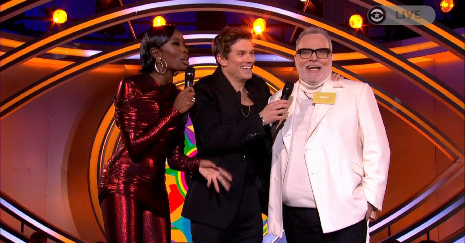 AJ Odudu and Will Best interviewing Gary Goldsmith on Celebrity Big Brother