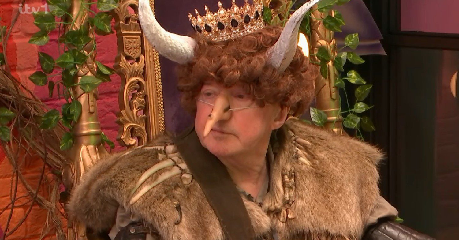 Louis Walsh dressed as an evil king on Celebrity Big Brother