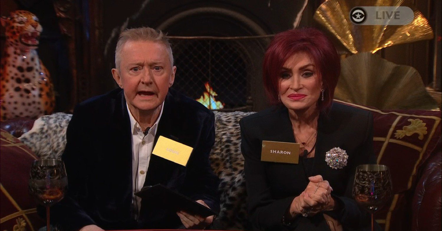 Louis Walsh and Sharon Osbourne on Celebrity Big Brother 