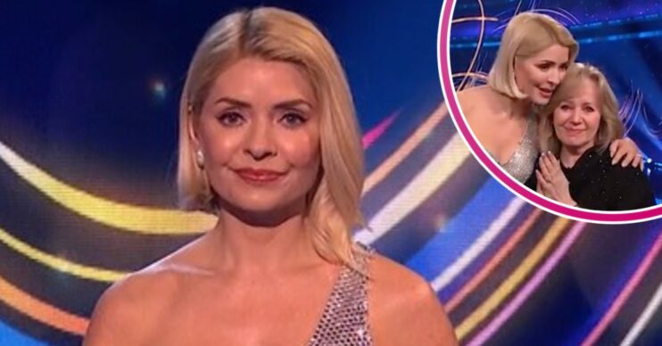 Holly Willoughby on Dancing on Ice 2024 hugging Karen Barber
