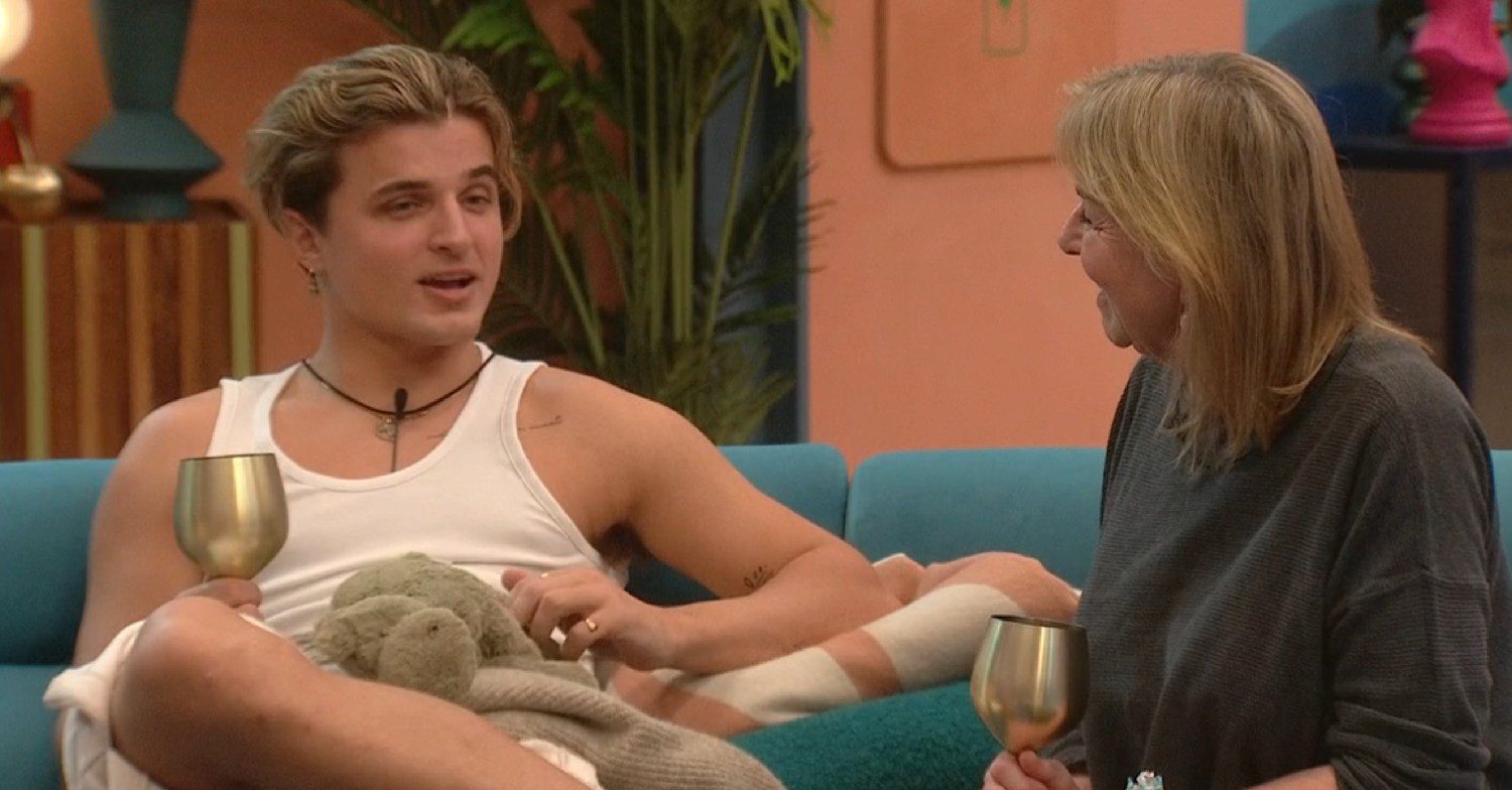Nikita Kuzmin and Fern Britton speaking on Celebrity Big Brother