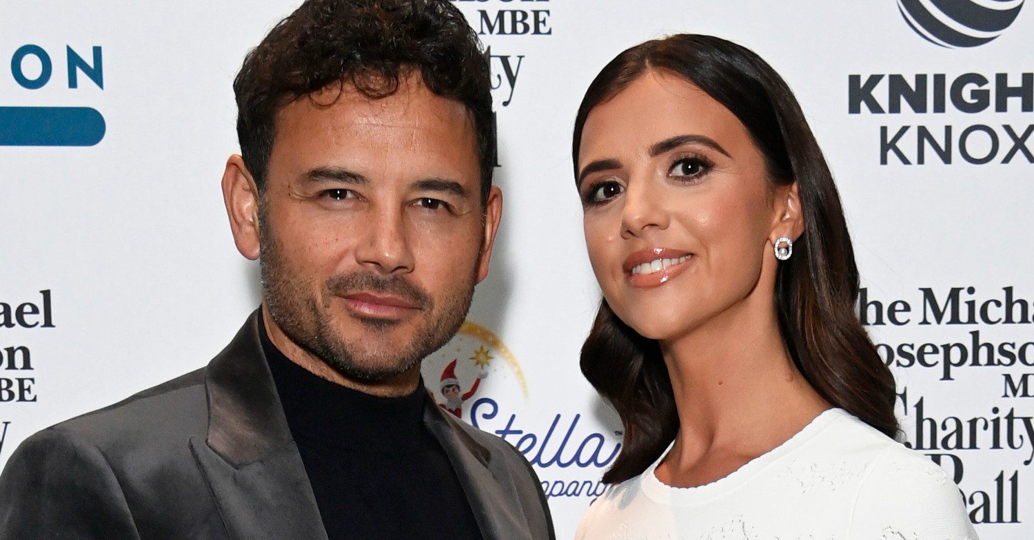 Ryan Thomas and Lucy Mecklenburgh smiling