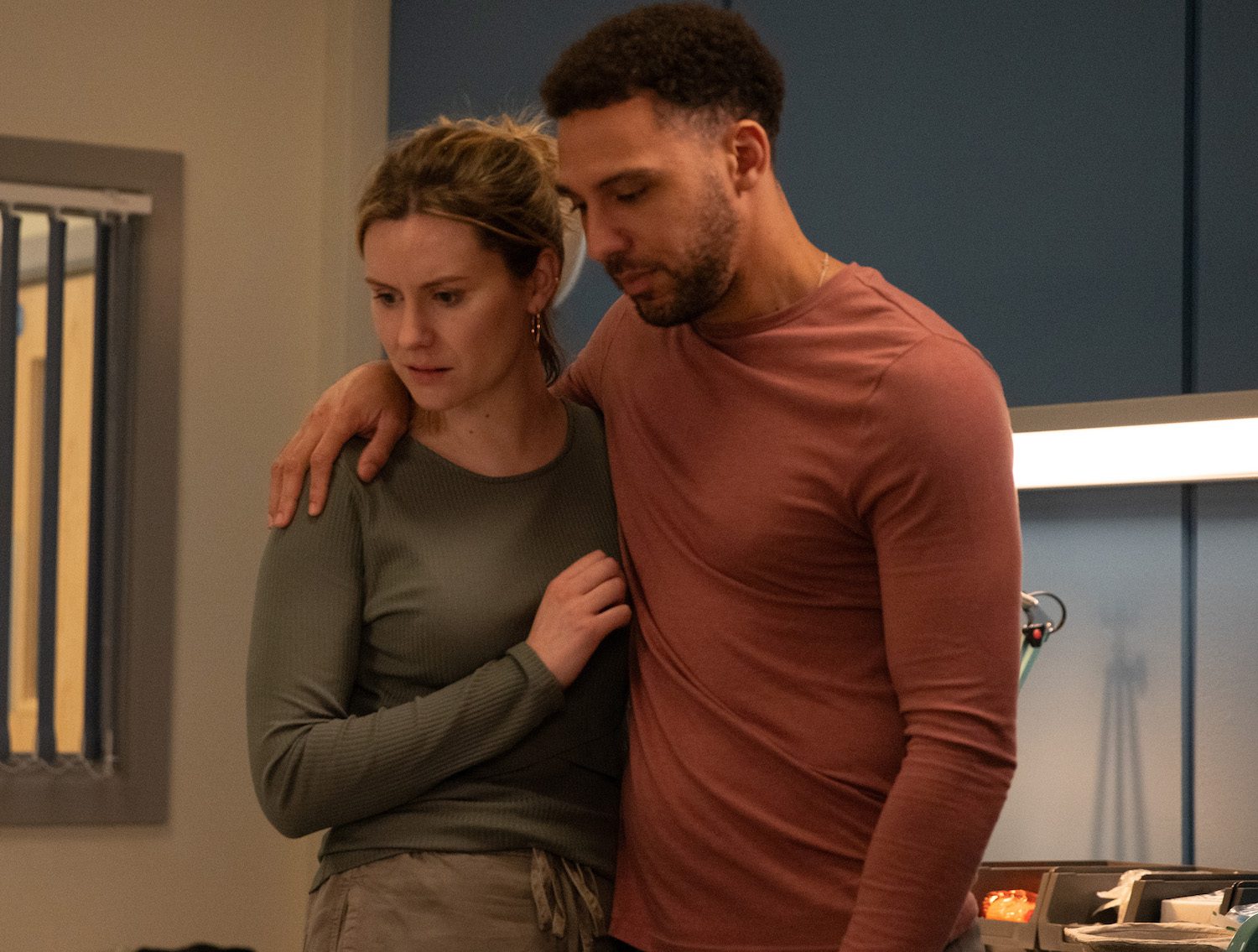 Emmerdale: Dawn and Billy look worried as they watch over Evan in hospital