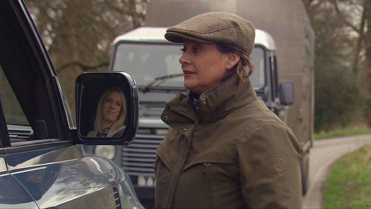 Moira Dingle and Ruby Fox-Miligan argue on the road