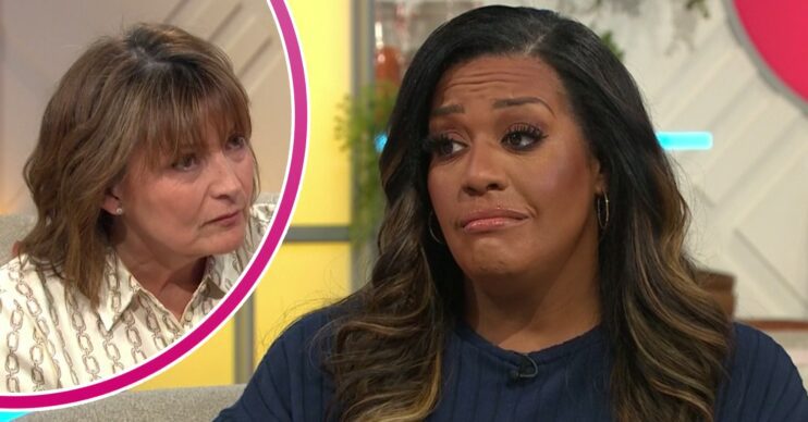 Lorraine looks concerned, Alison Hammond looks sad