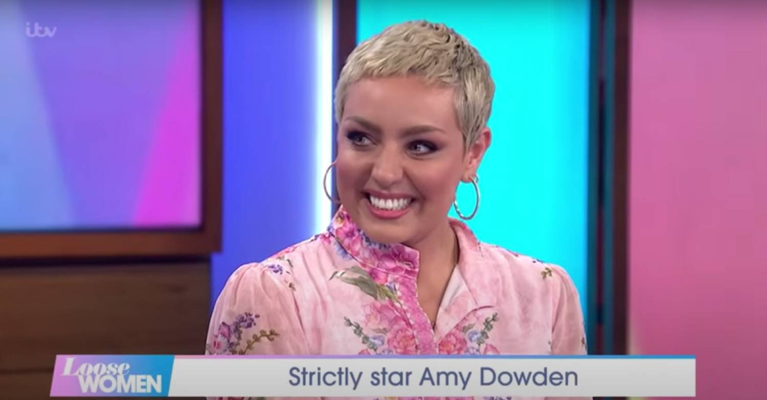 Amy Dowden smiles on Loose Women today