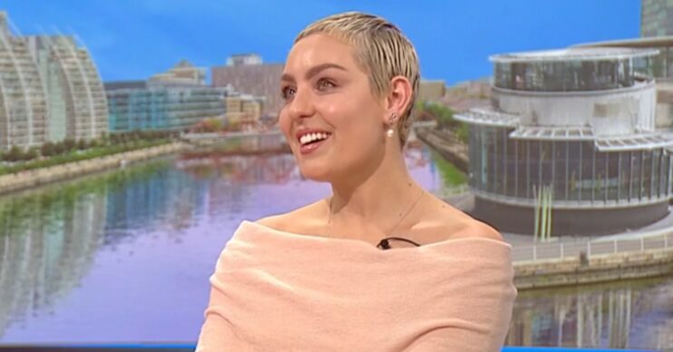 Strictly Come Dancing star Amy Dowden on BBC Breakfast wearing pink jumper