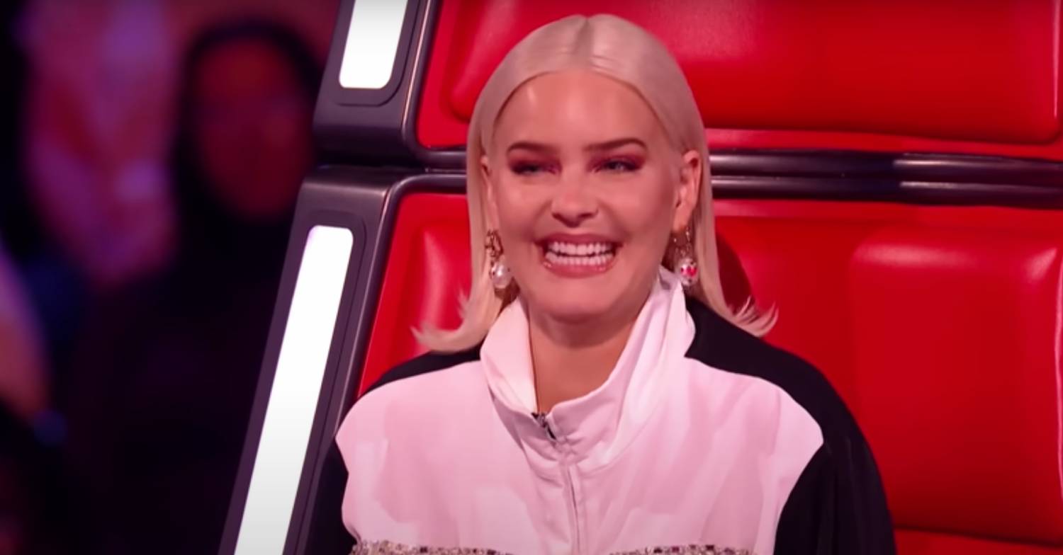 Anne-Marie smiles on The Voice
