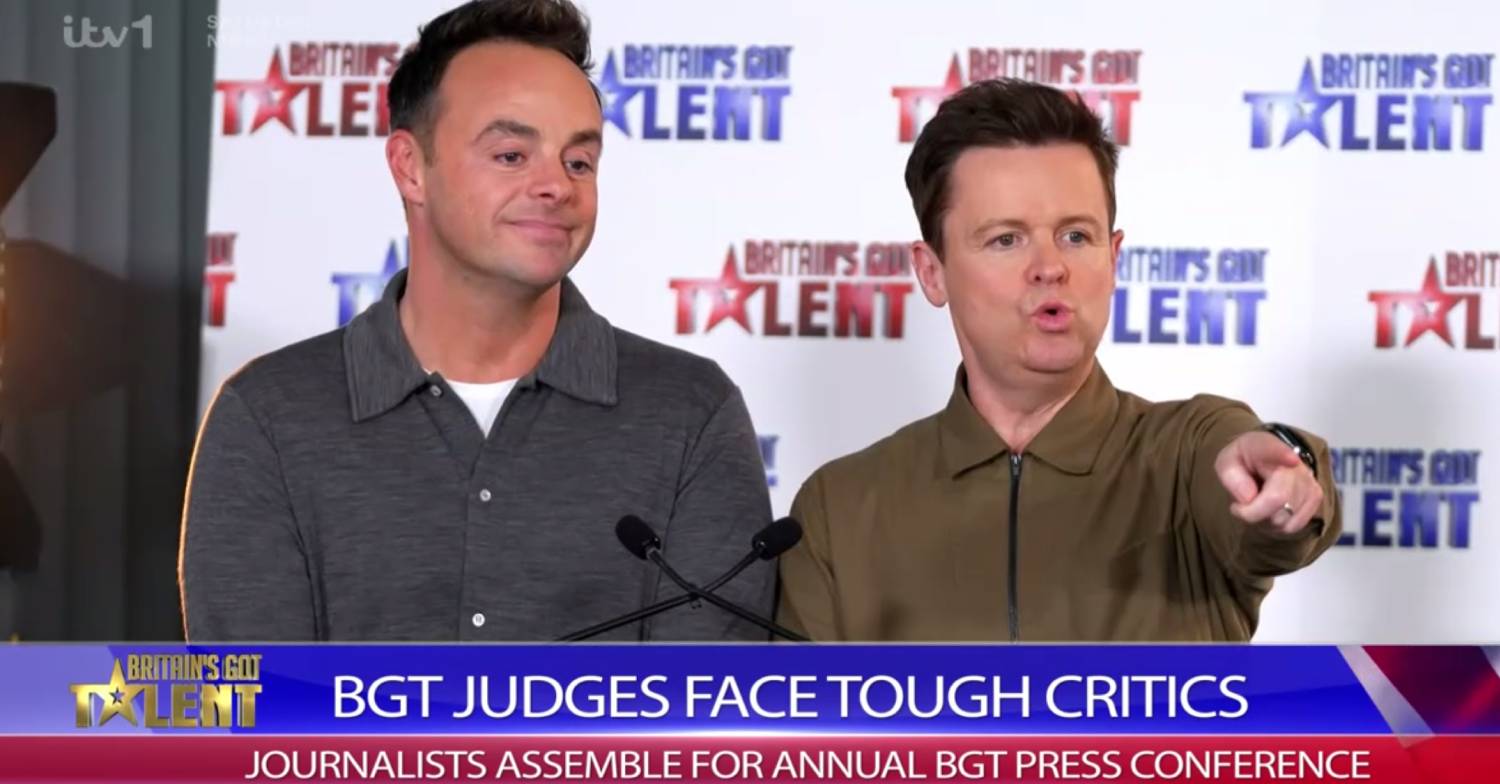 Ant and Dec, BGT tonight