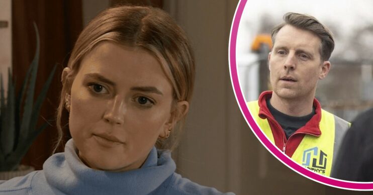 Bethany looks worried on Coronation Street; inset. Nathan Curtis (Credit: ITV/Composite: ED!)