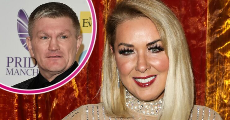 Ricky Hatton and Claire Sweeney smiling