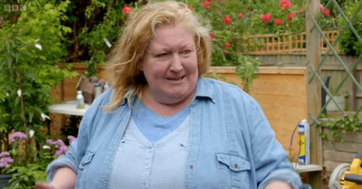 Charlie Dimmock speaking on Garden Rescue