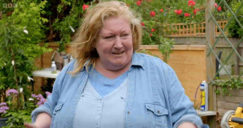 Charlie Dimmock speaking on Garden Rescue