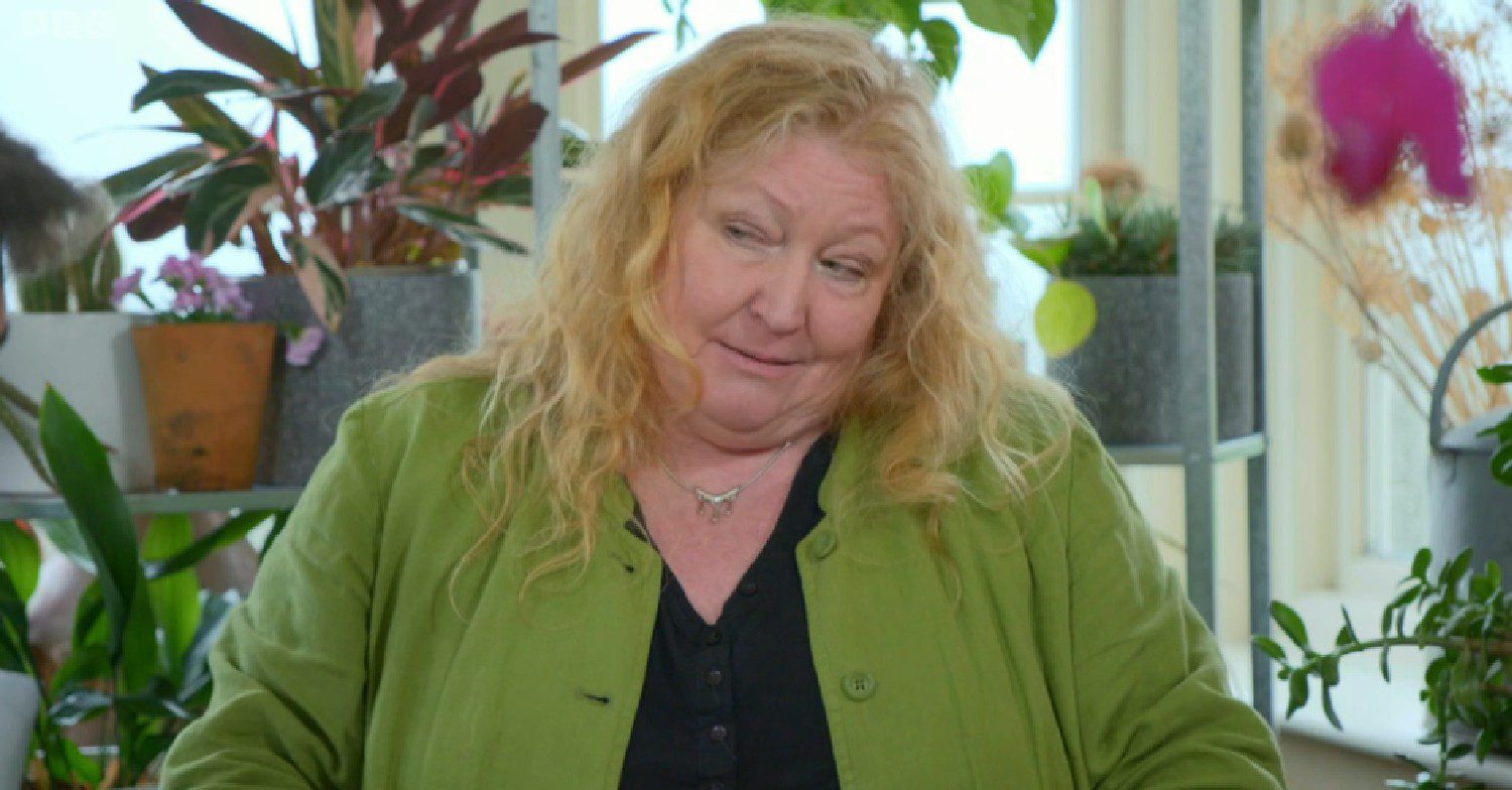 Charlie Dimmock looking to the side on Garden Rescue