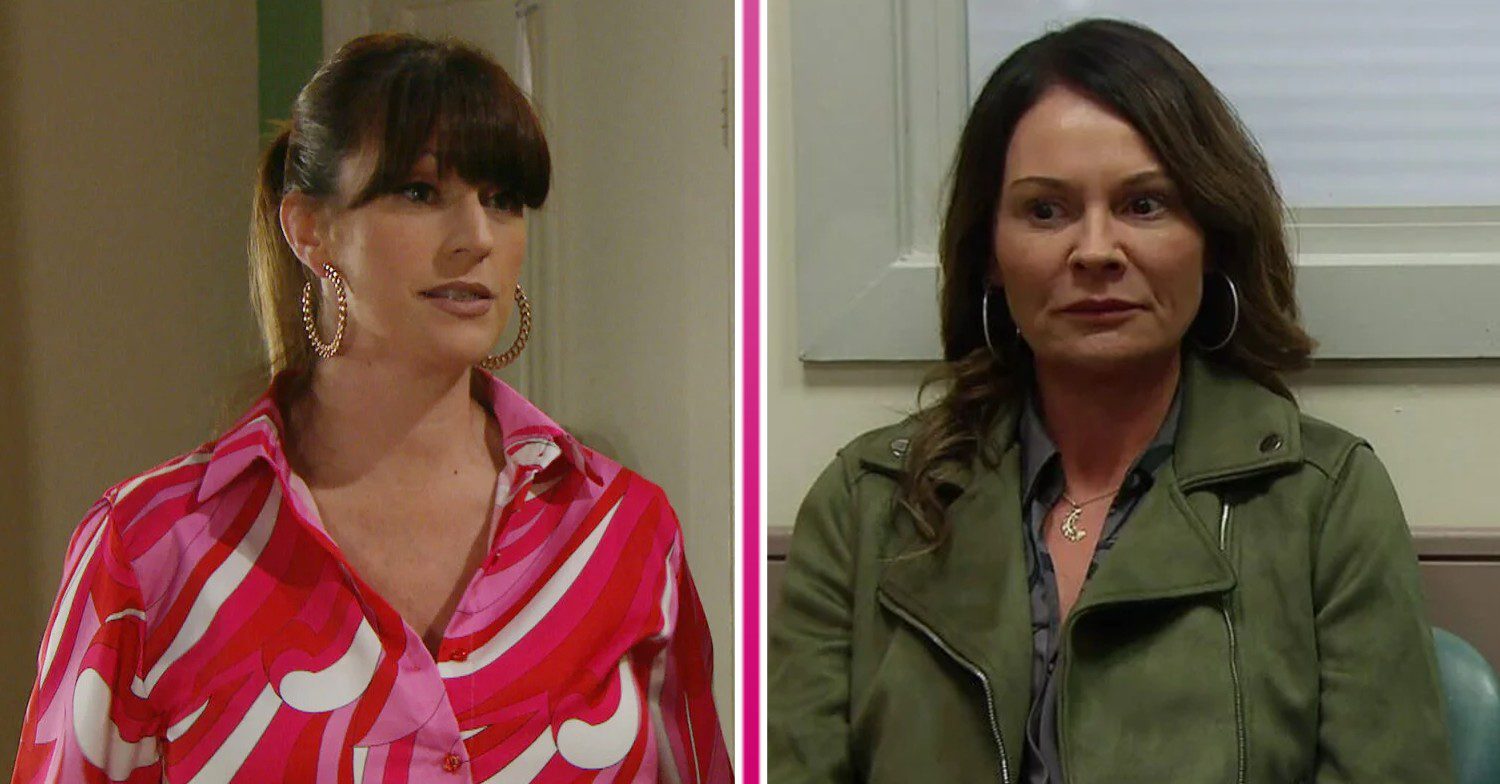 Composite of Chas and Kerry on Emmerdale (Credit: ITV/Composite: ED!)
