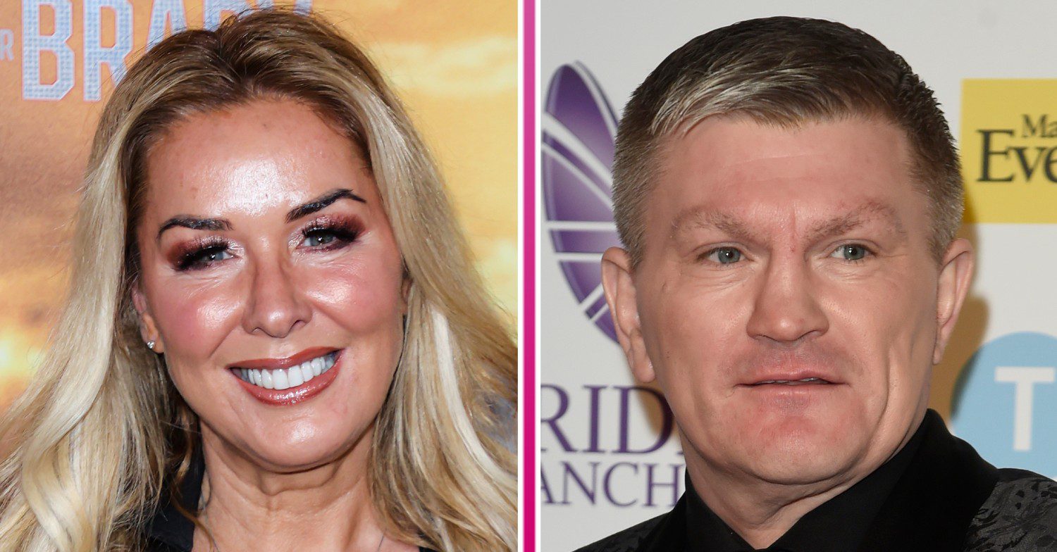 Claire Sweeney and Ricky Hatton smiling