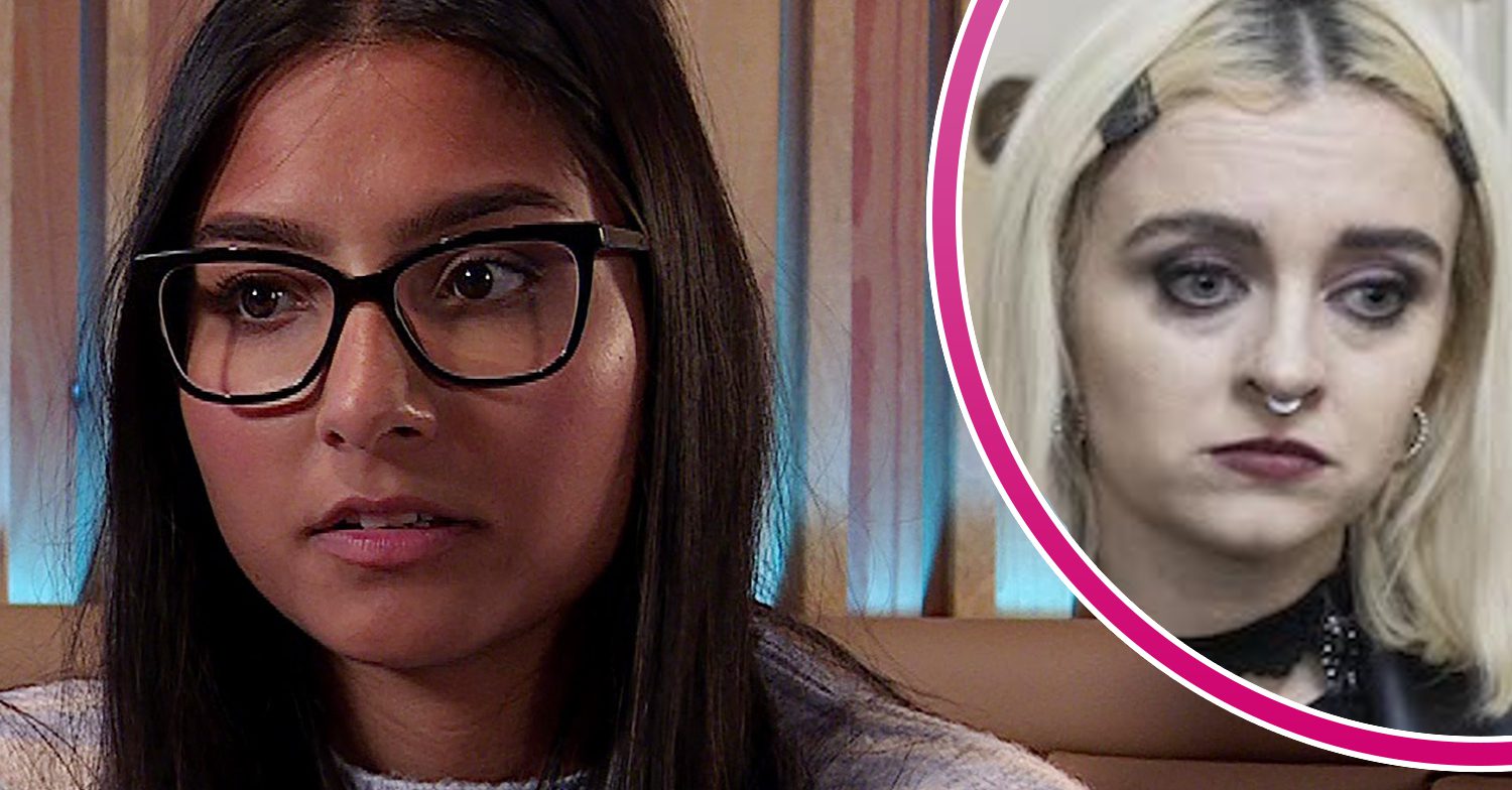 Coronation Street's Asha, and in a bubble is Nina