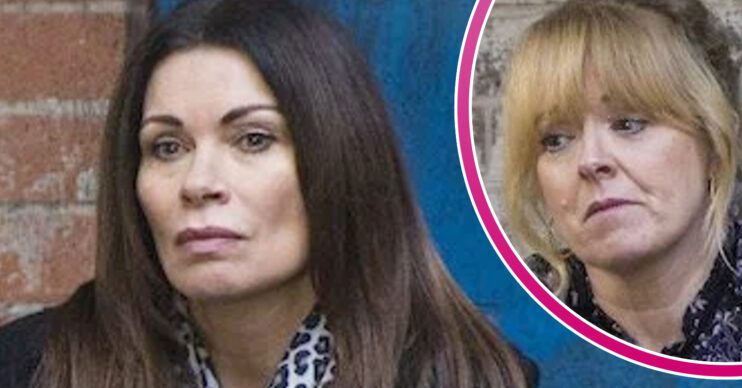 Coronation Street's Carla, and in a bubble is Jenny