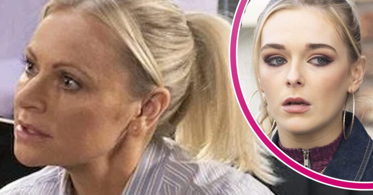 Coronation Street's DS Swain, and in a bubble is Lauren