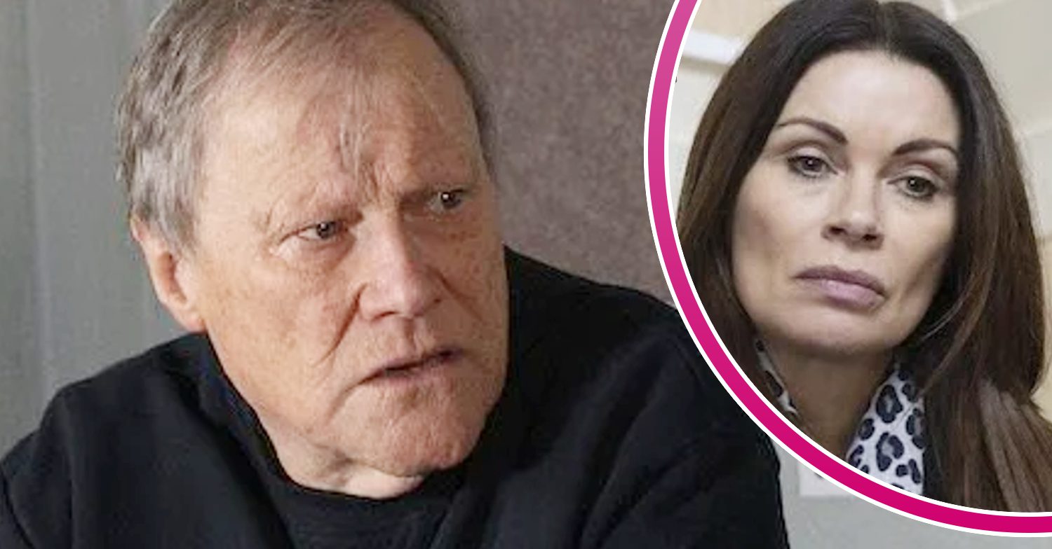 Coronation Street's Roy, and in a bubble is Carla