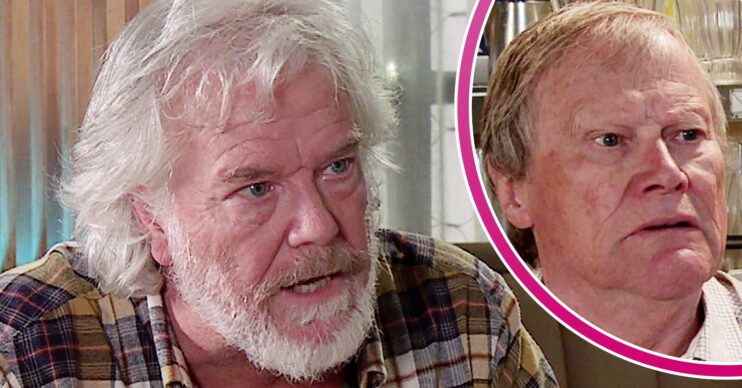 Coronation Street's Stu, and in a bubble is Roy