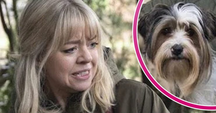 Coronation Street's Toyah, and in a bubble is Freddie
