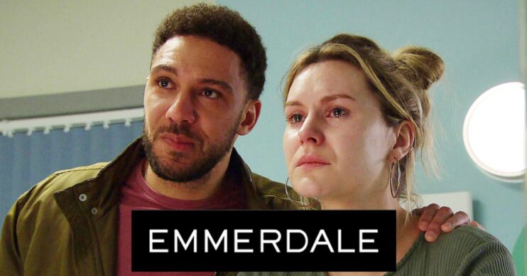 Dawn and Billy look upset on Emmerdale (Credit: ITV/Composite: ED!)