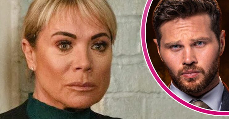 EastEnders' Sharon, and in a bubble is Keanu