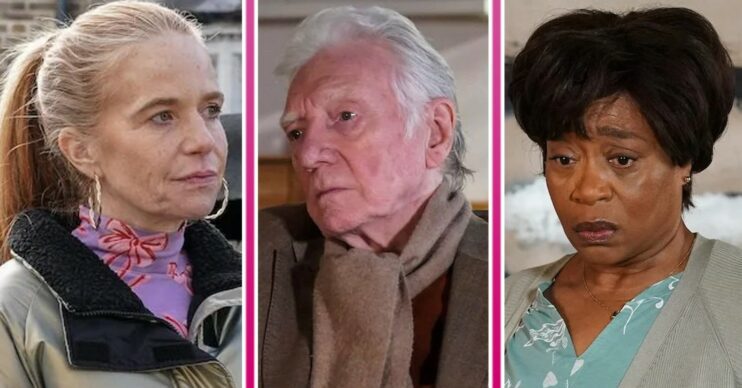 EastEnders spoilers comp image: Bianca, Stevie and Yolande (Credit: BBC/Comp ED!)