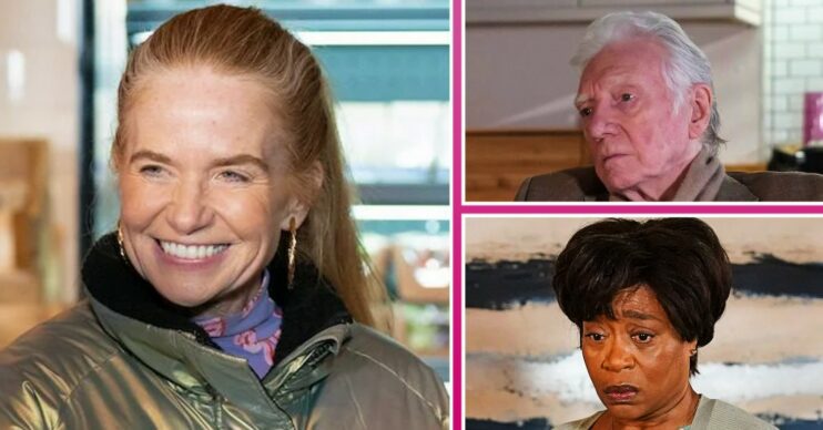 EastEnders spoilers first look week 18 comp image: Bianca, Stevie, Yolande (Credit: BBC/Comp ED!)