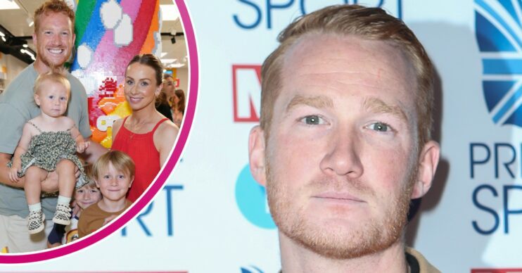 Greg Rutherford at the Pride of Britain Awards and with his family inset