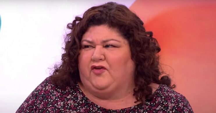 Cheryl Fergison on Loose Women looking cross
