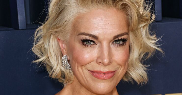 Hannah Waddingham looking to camera