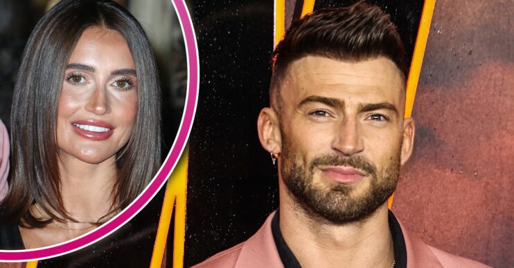 Jake Quickenden posing at movie premiere alongside wife