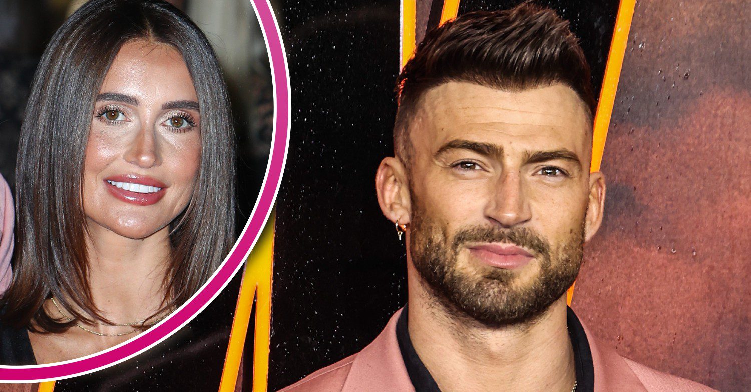 Jake Quickenden posing at movie premiere alongside wife
