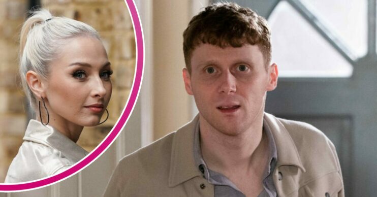 Jay looking guilty on EastEnders; inset, Nadine (Credit: BBC/Composite: ED!)