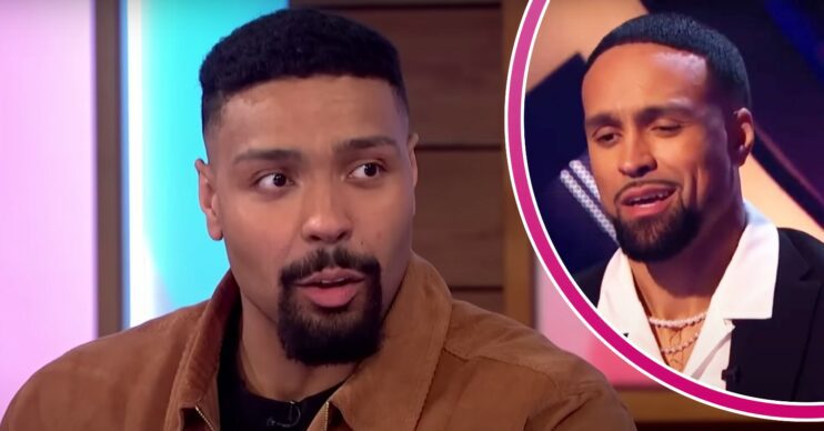 Jordan Banjo looks concerned, Ashley Banjo looks downwards