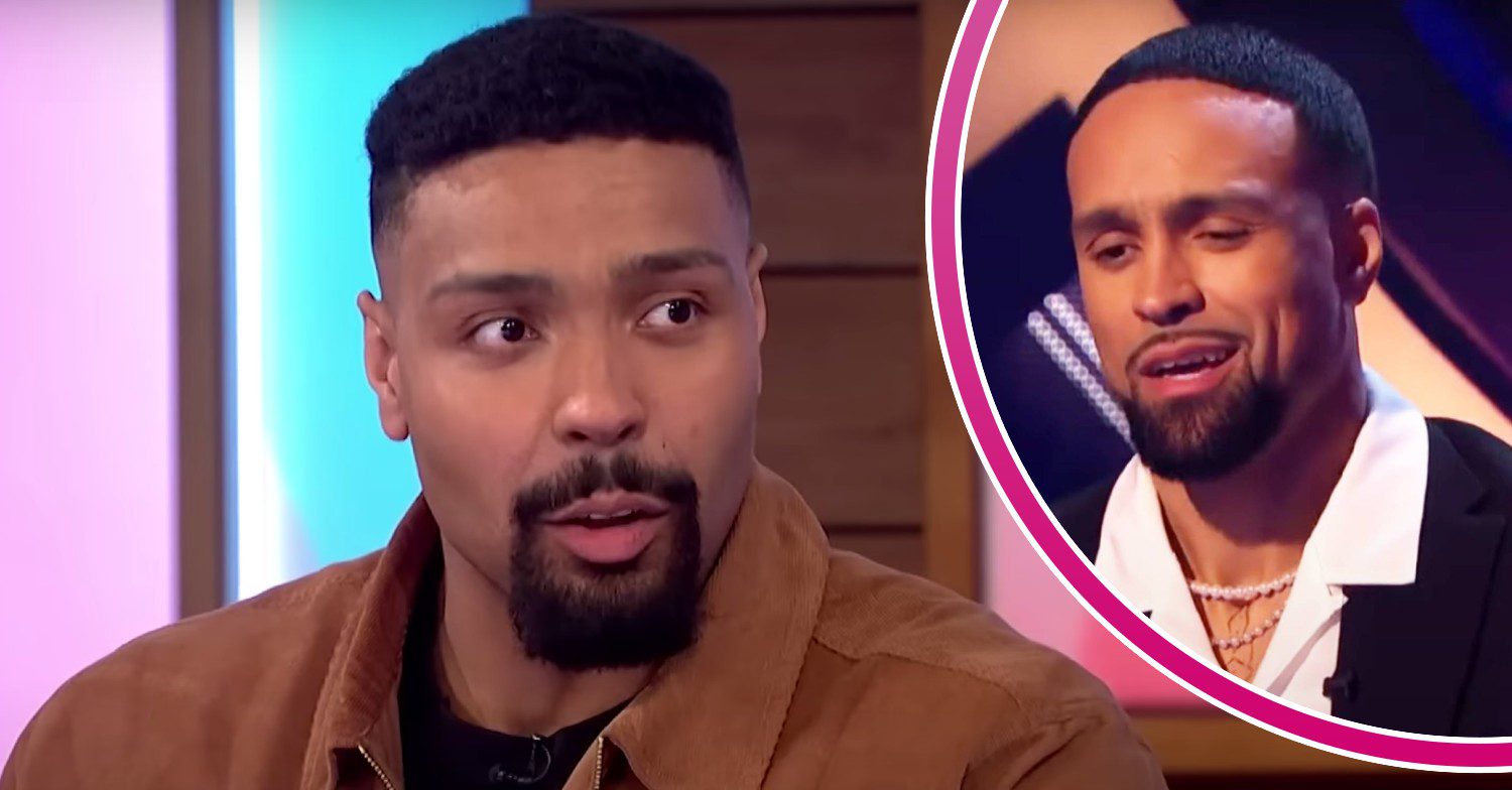 Jordan Banjo looks concerned, Ashley Banjo looks downwards