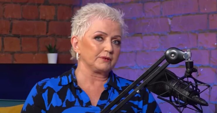 Linda Nolan has a serious expression