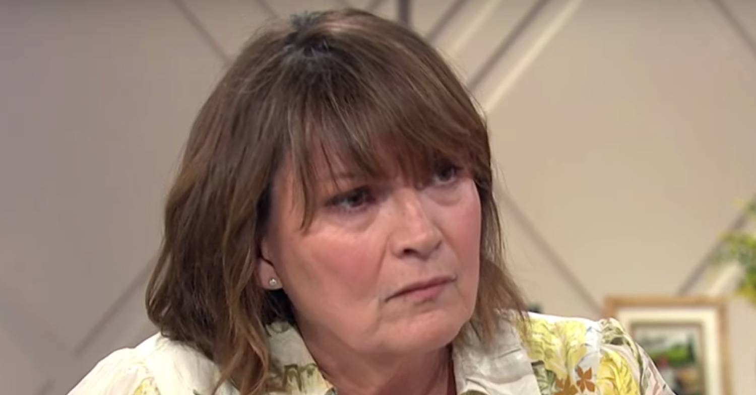 Lorraine Kelly looks serious