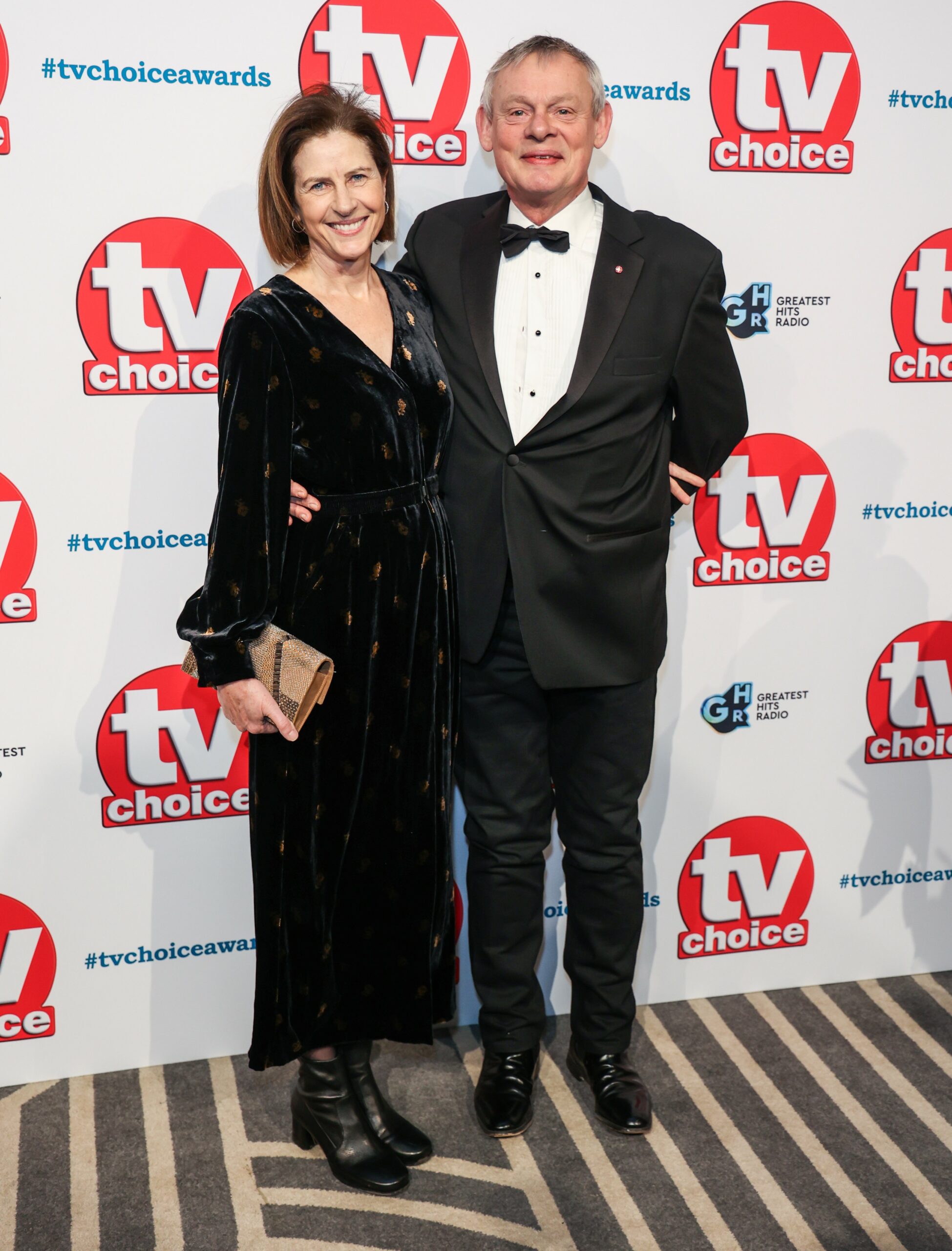 Martin Clunes and wife at the TV Choice Awards