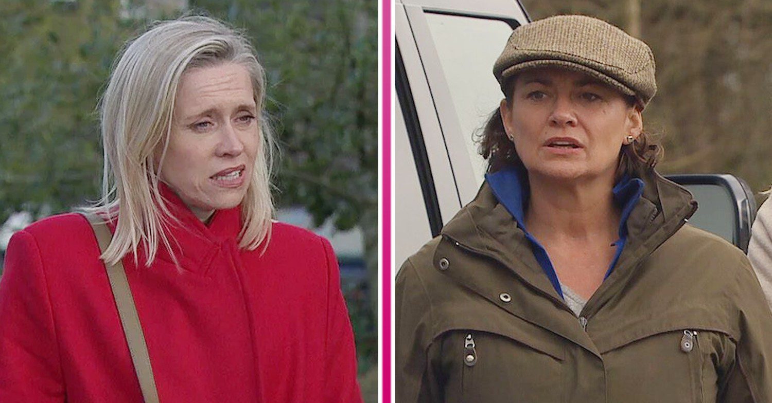 Composite image of Ruby and Moira on Emmerdale (Credit: ITV/Composite: ED!)