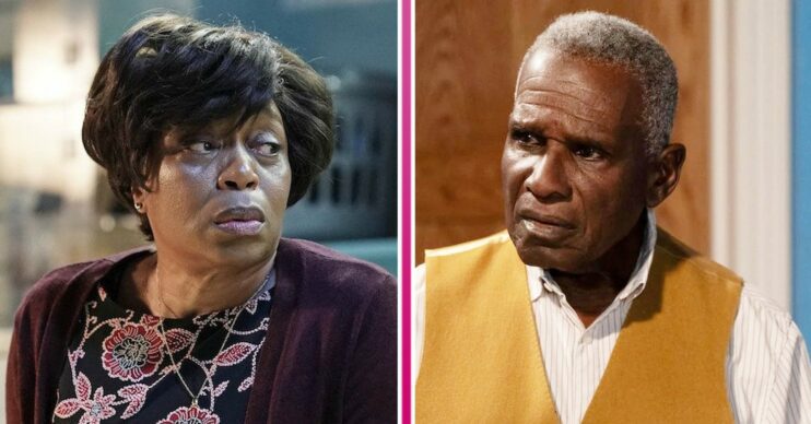 Composite of Patrick and Yolande on EastEnders (Credit: BBC/Composite: ED!)
