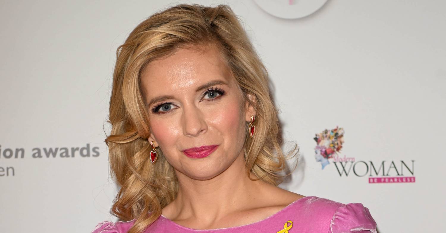 Rachel Riley looks at the camera