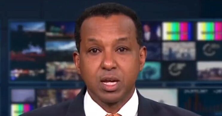 Rageh Omaar reading the ITV News