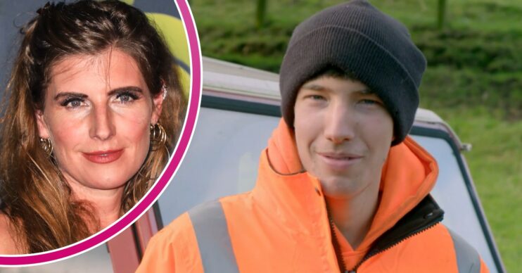 Amanda Owen smiling and Reuben Owen talking on show