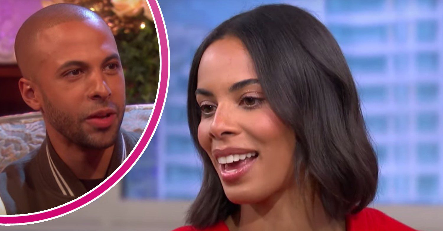 Marvin Humes speaks, Rochelle Humes smiles
